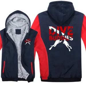 Men Hoodie: Dive buddy - Stylish & Warm Men's Scuba Jacket