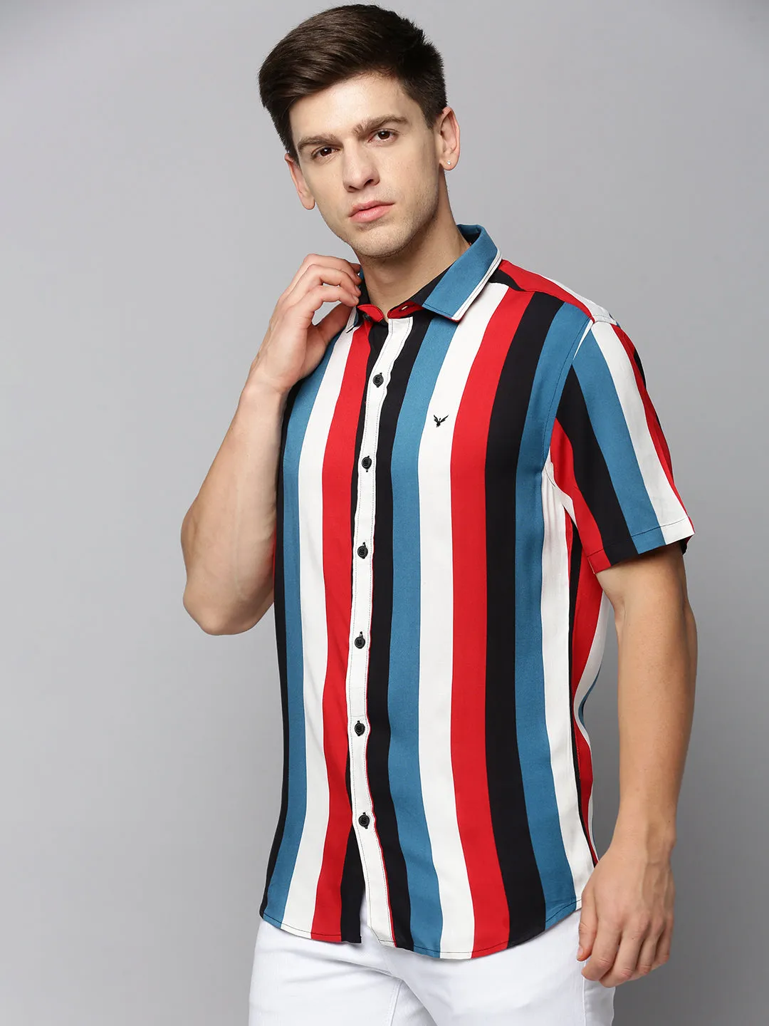 Men Multi Colourblock Casual Shirt