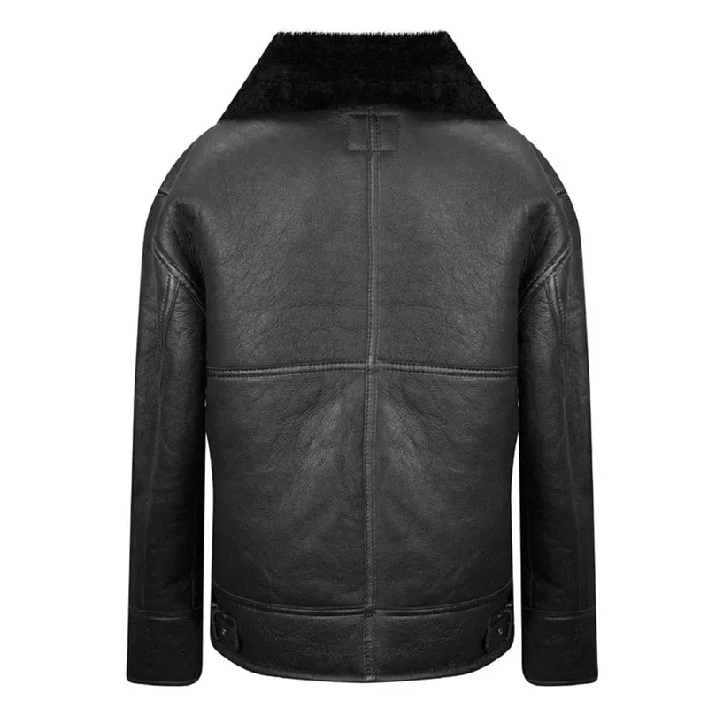 Mens Best Winter B3 Aviator Pilot Sheepskin Jacket