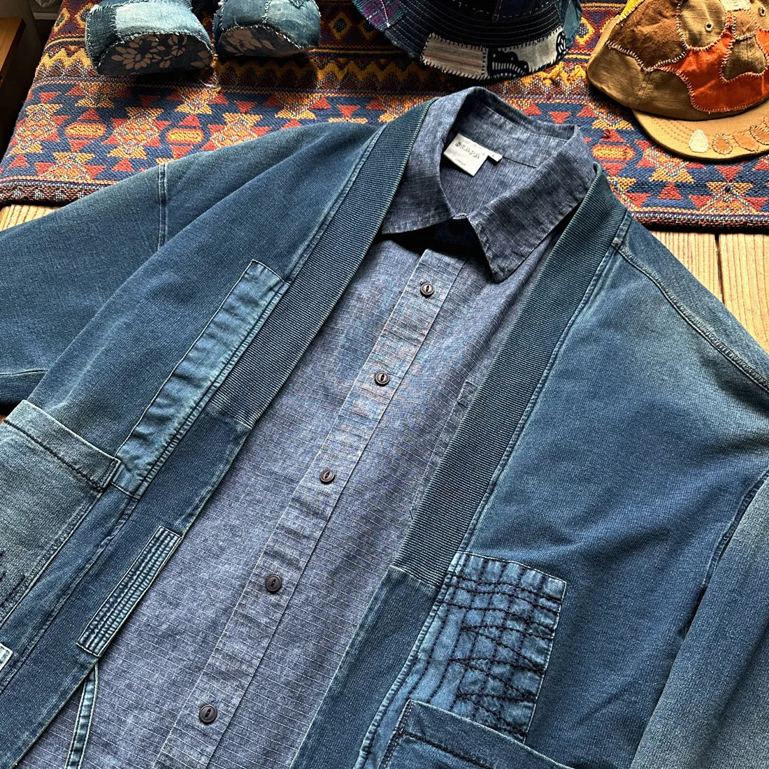 Men's Patch Kimono Jacket