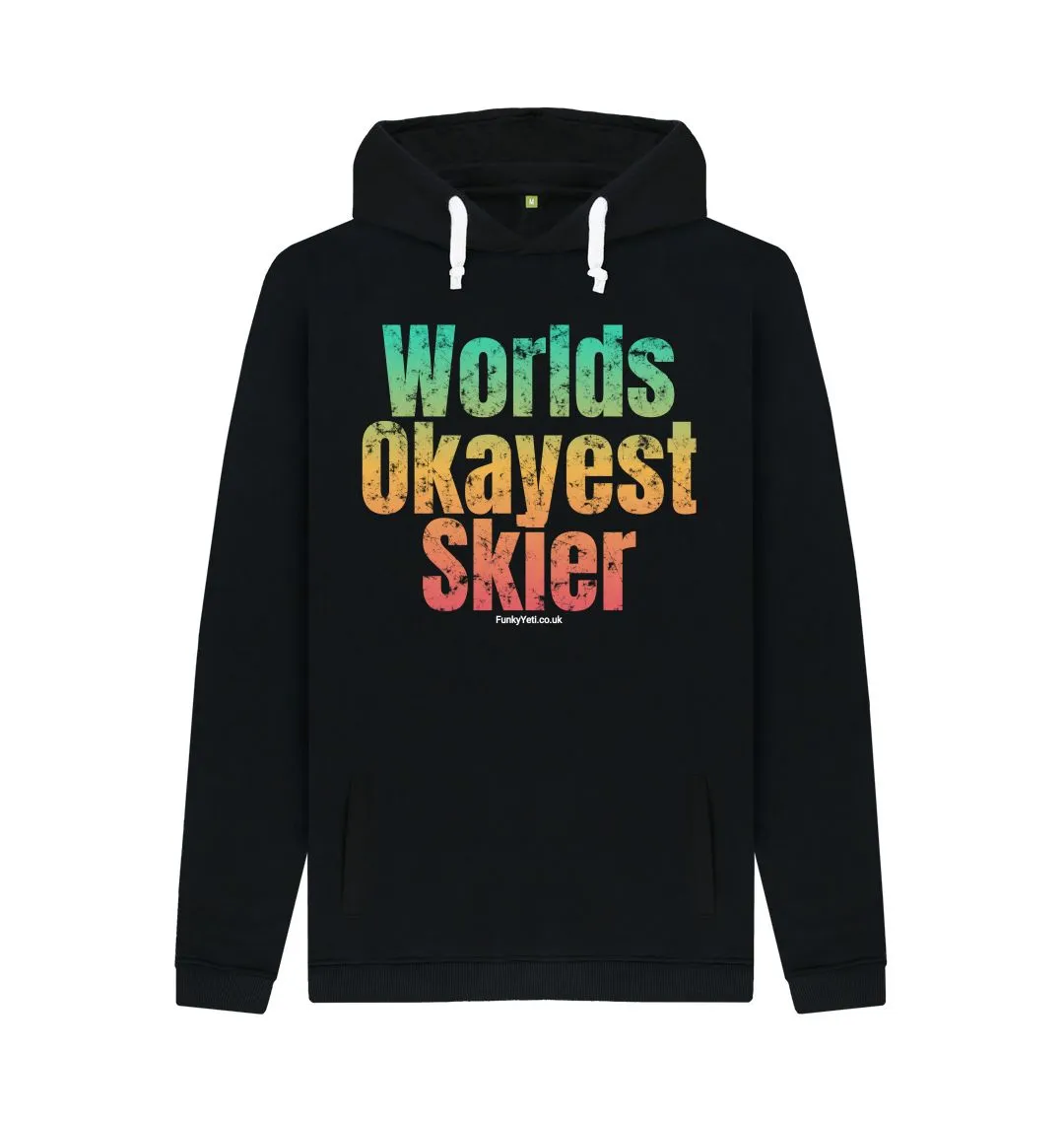 Men's Worlds Okayest Skier Organic Pullover Hoodie