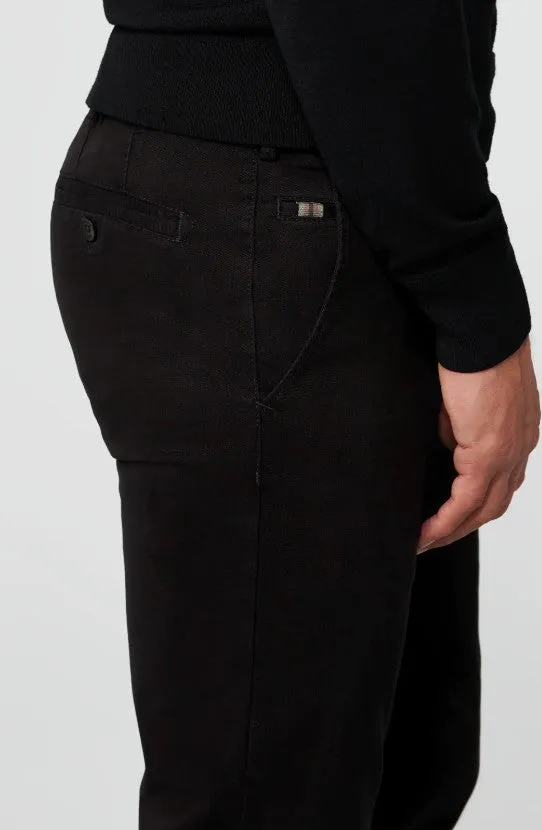 Meyer - Roma - Black Soft Cotton Chinos.