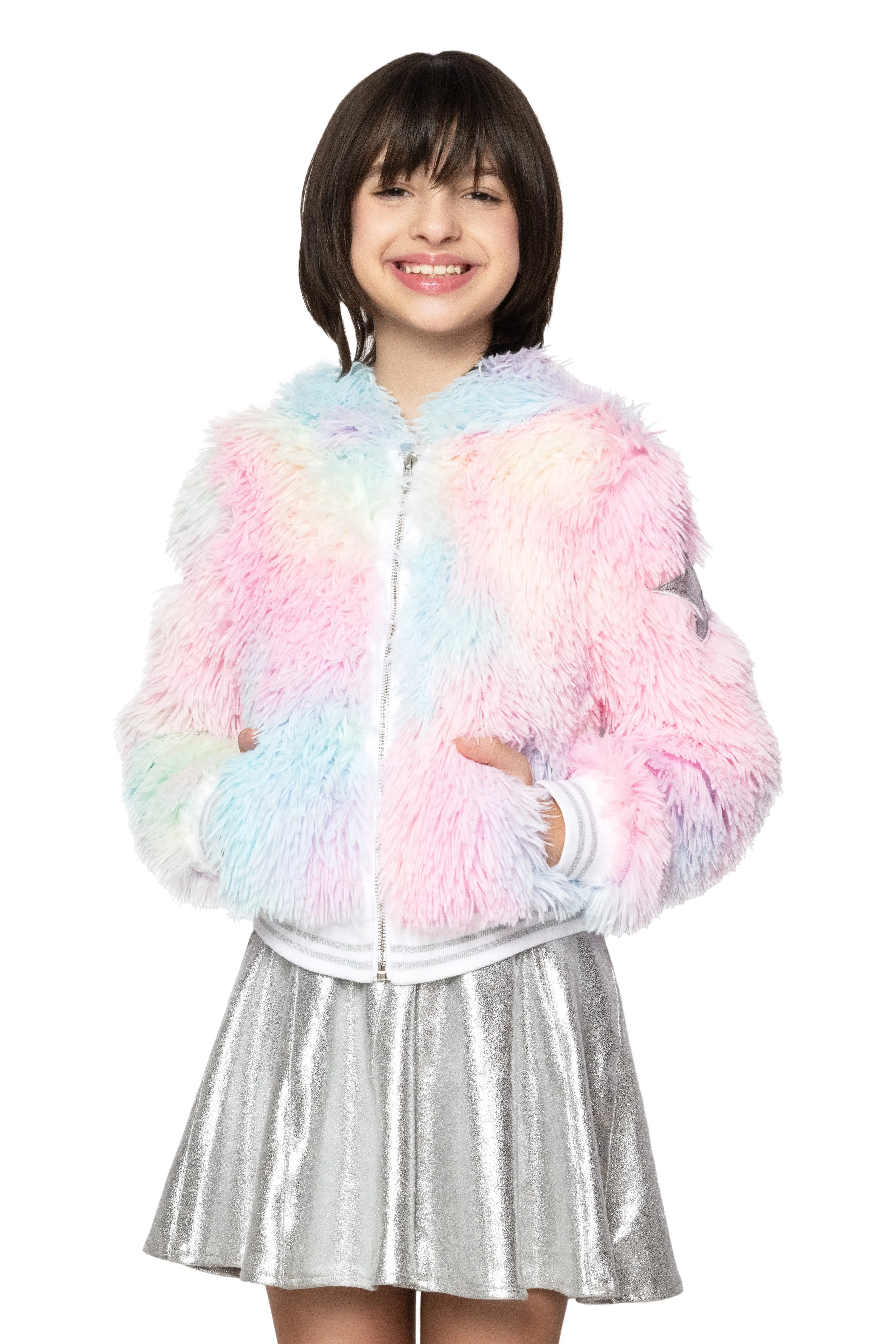 MIA New York Tie Dye Shag Jacket