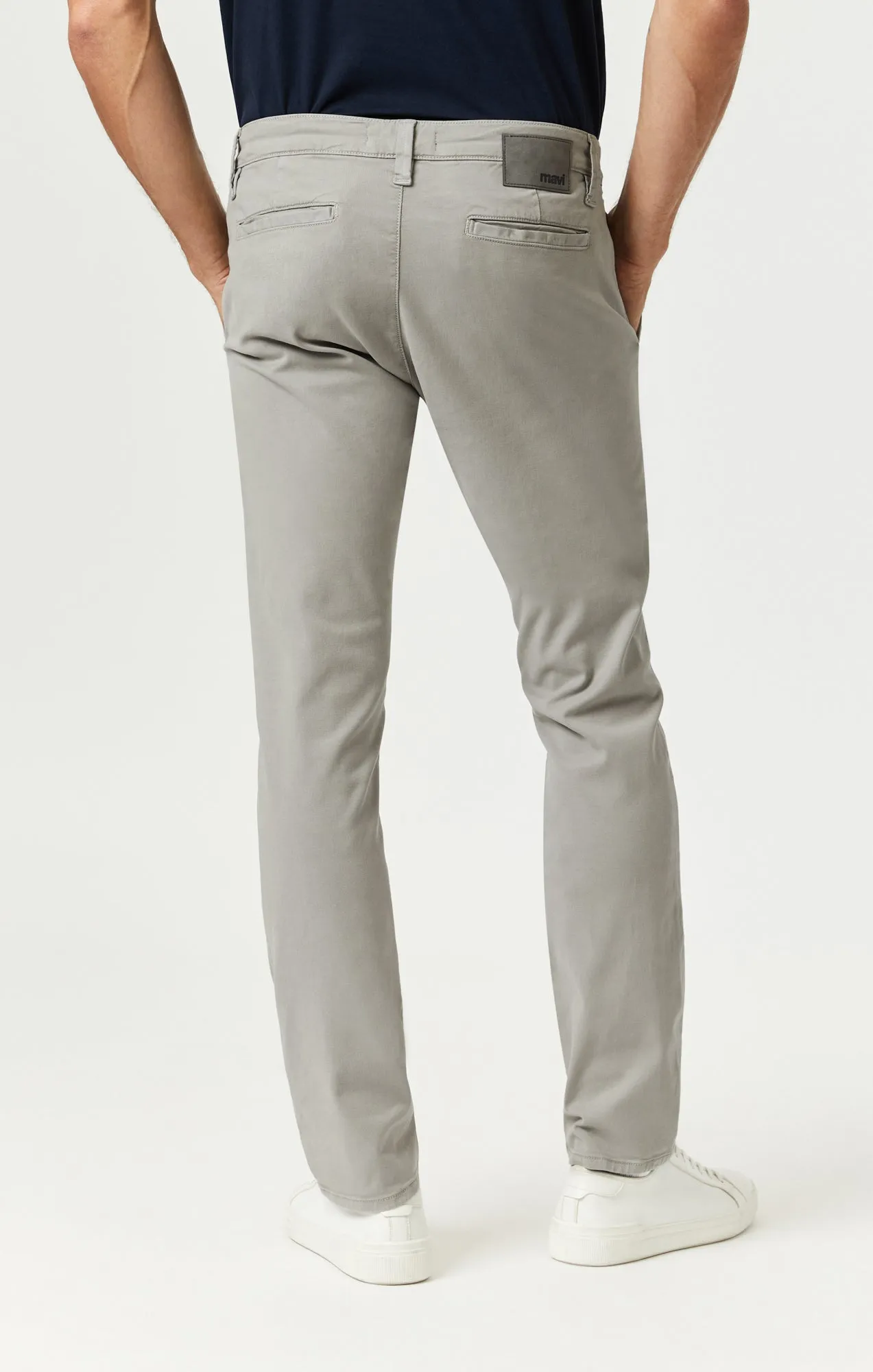 MILTON SLIM STRAIGHT CHINO IN IRON LUXE TWILL