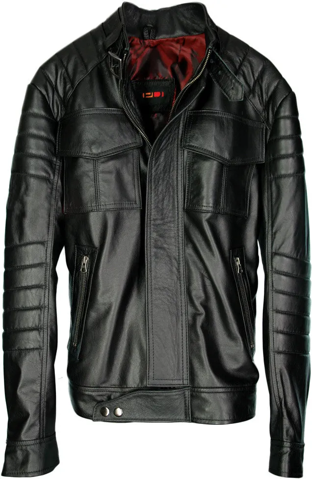 MILWAUKEE Leather Jacket Black Padded Lightweight Calfskin Edition