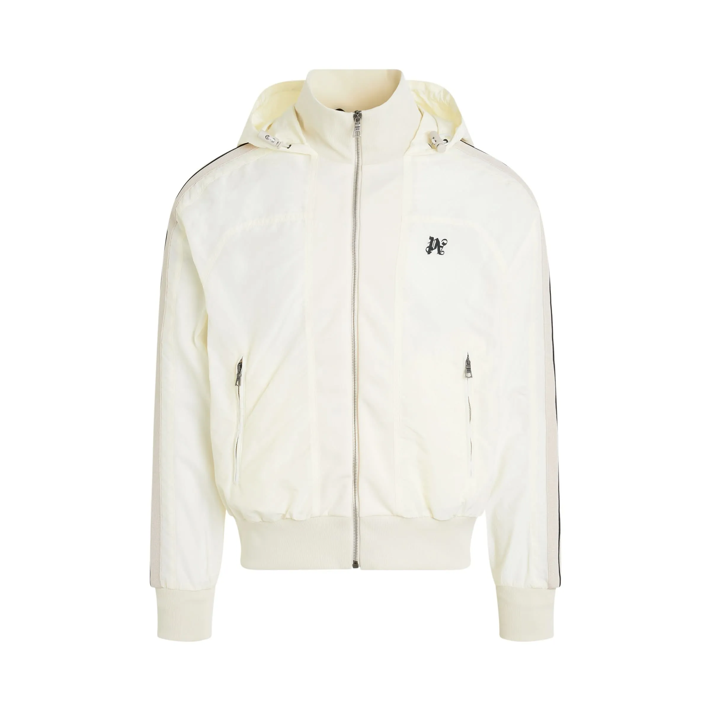 Monogram Nylon Track Jacket in Off White