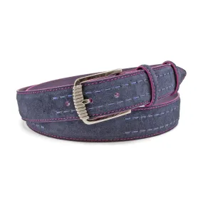 Navy Fuchsia Chaplin V2 Handstitch Belt