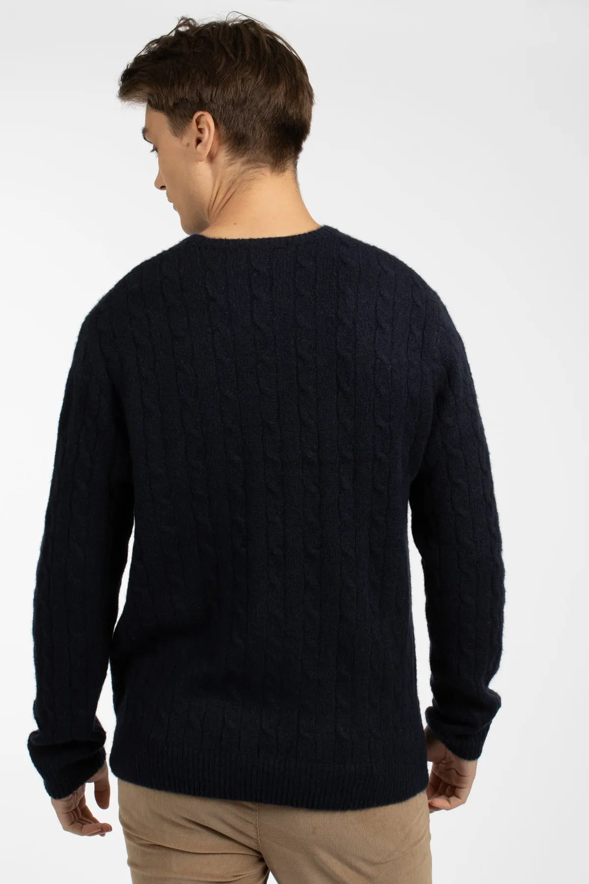 Navy Wooly Cable