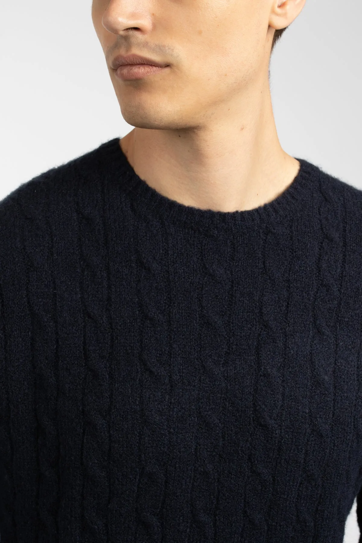 Navy Wooly Cable