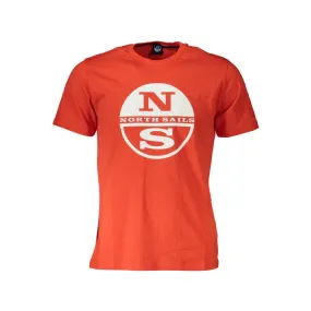 North Sails Red Cotton Men T-Shirt