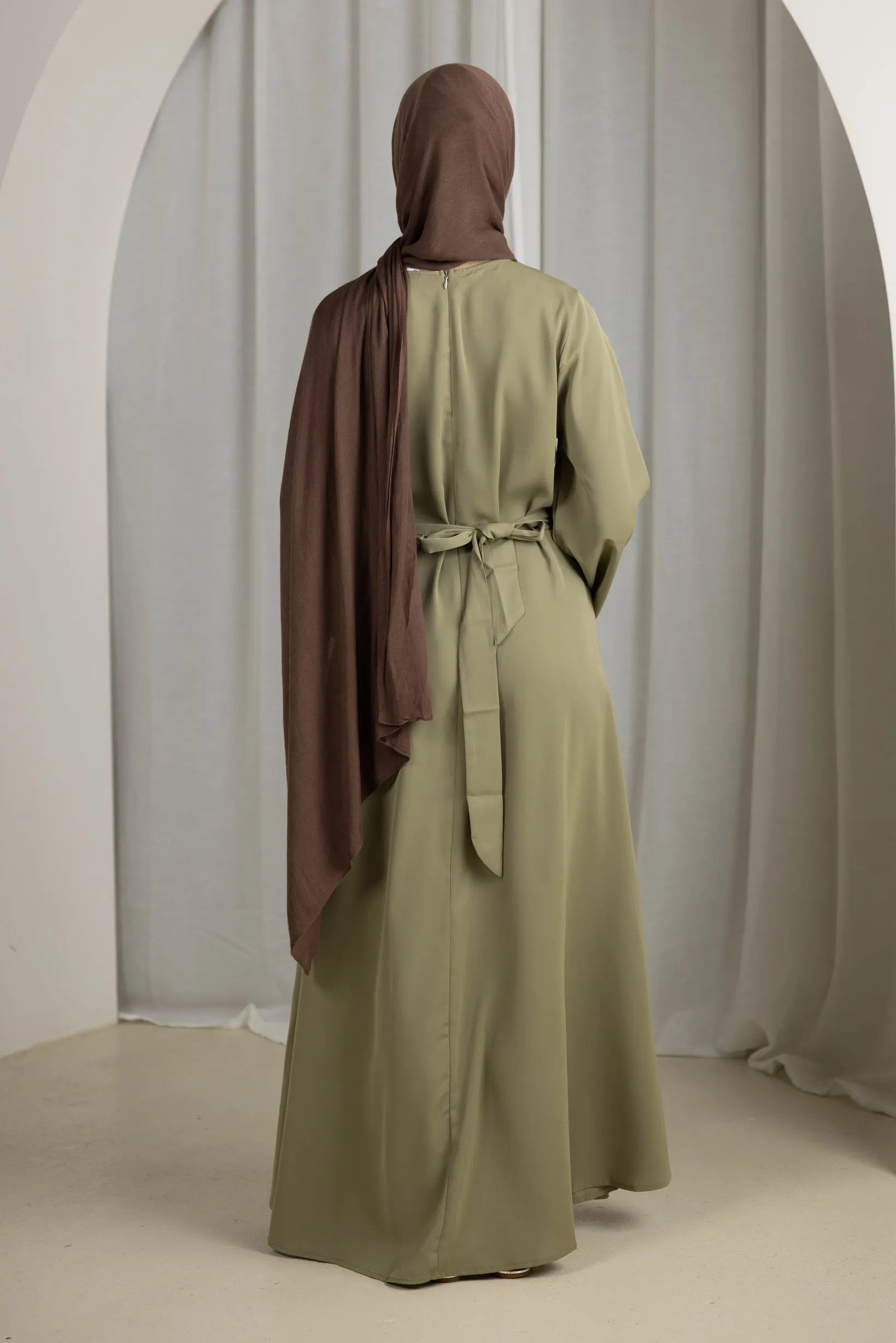 Open Sleeve Abaya  - Shades of Green