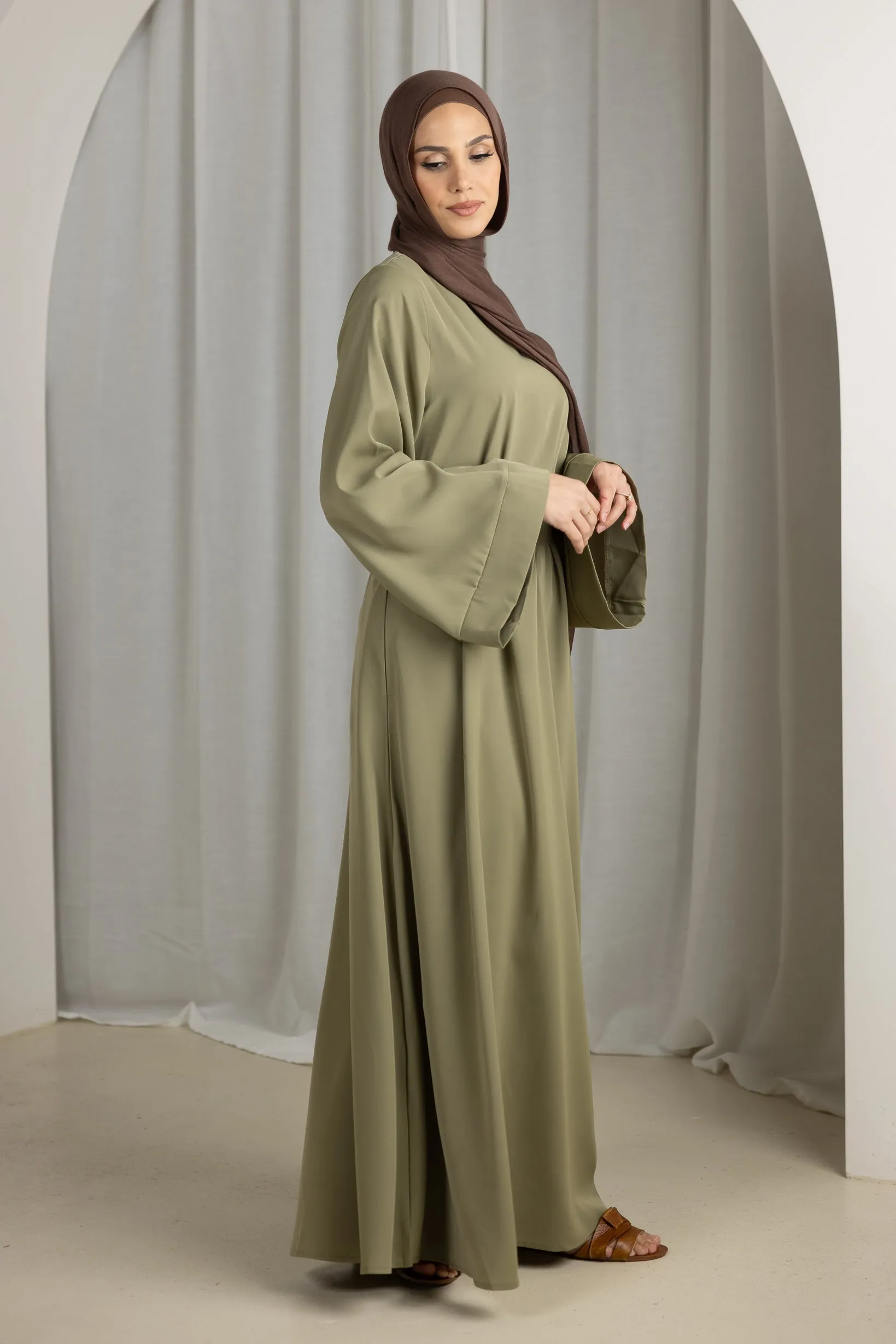 Open Sleeve Abaya  - Shades of Green