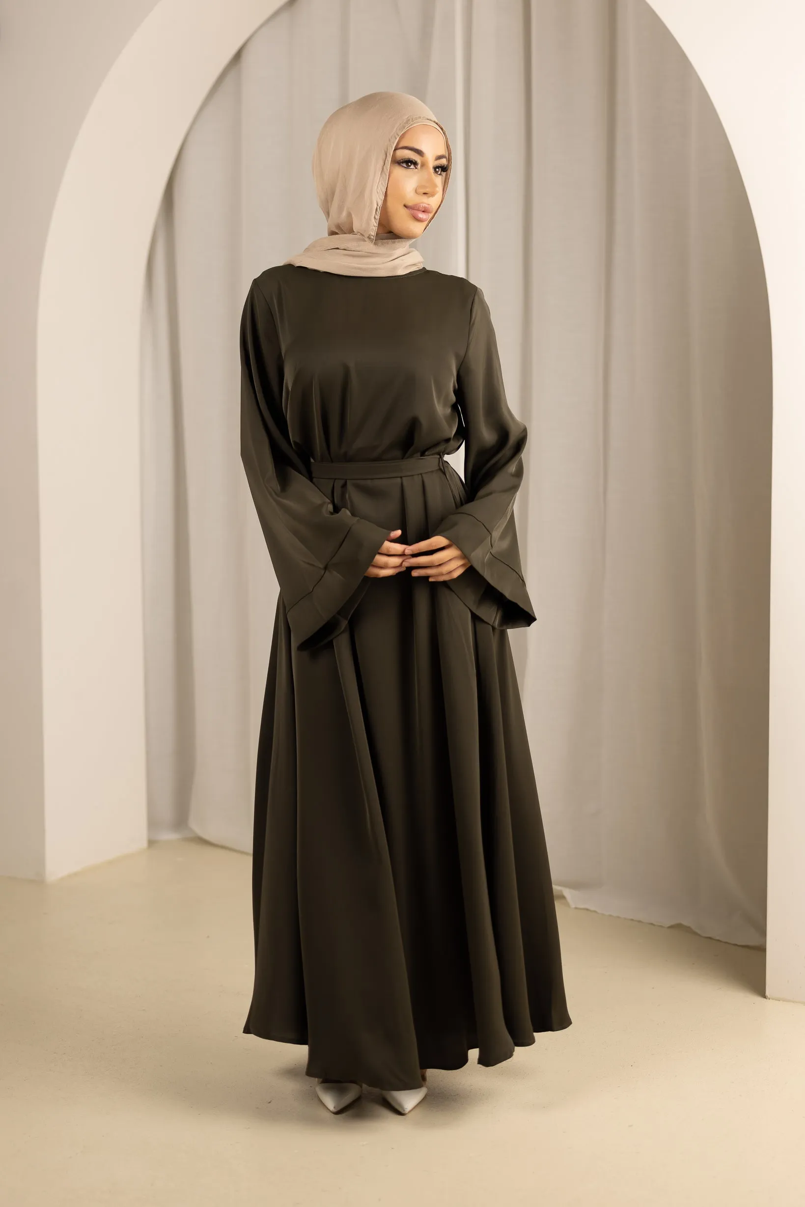 Open Sleeve Abaya  - Shades of Green