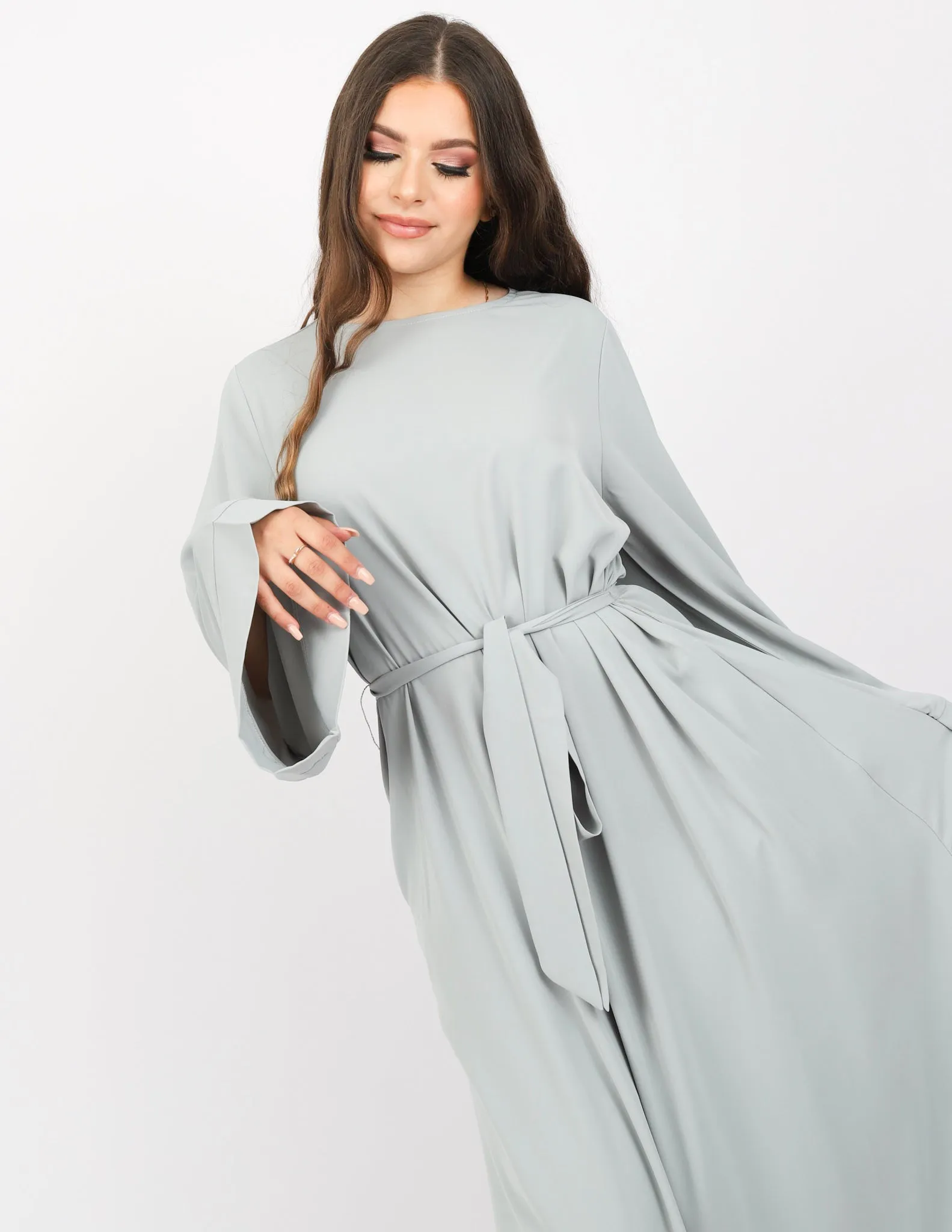 Open Sleeve Abaya  - Shades of Green