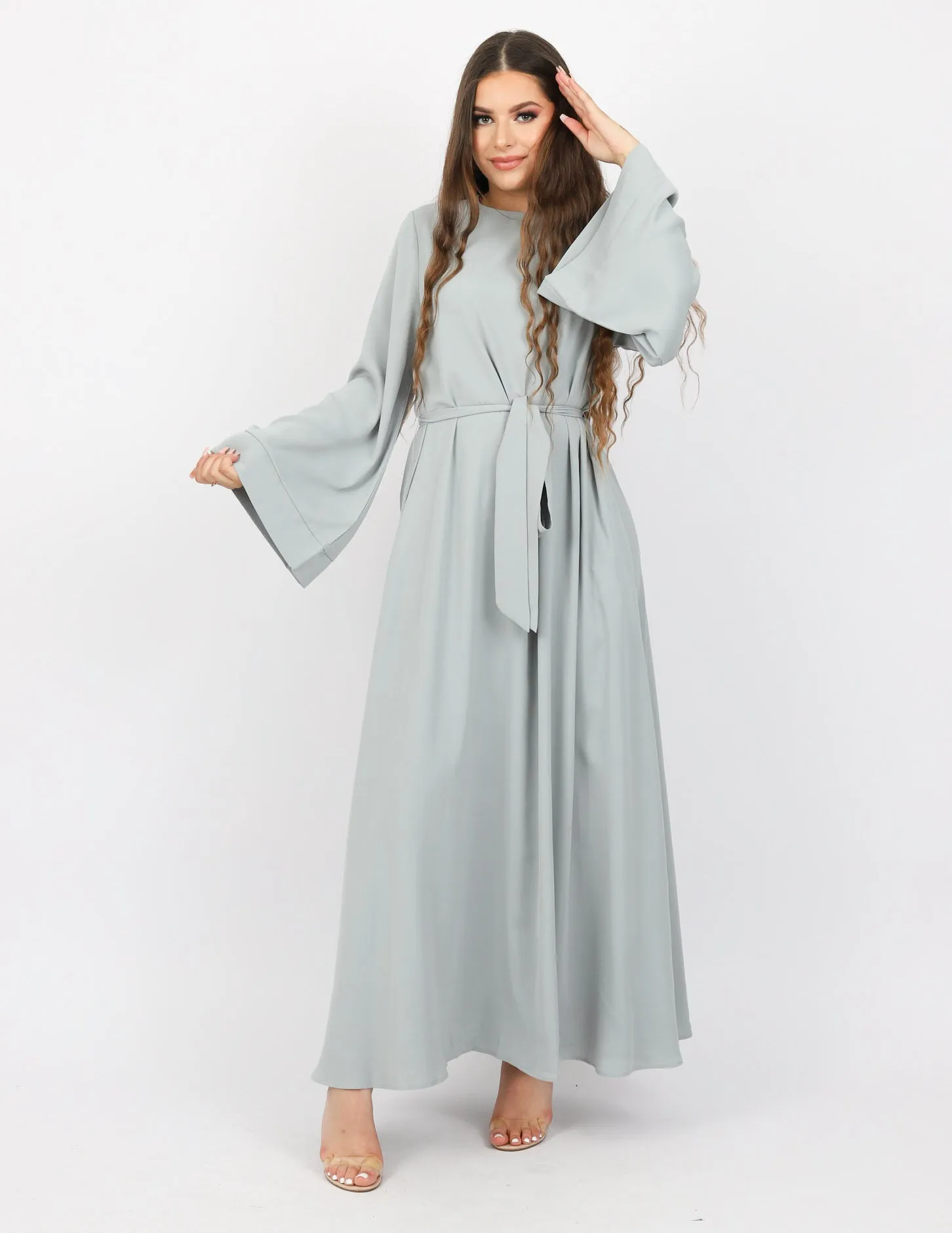 Open Sleeve Abaya  - Shades of Green