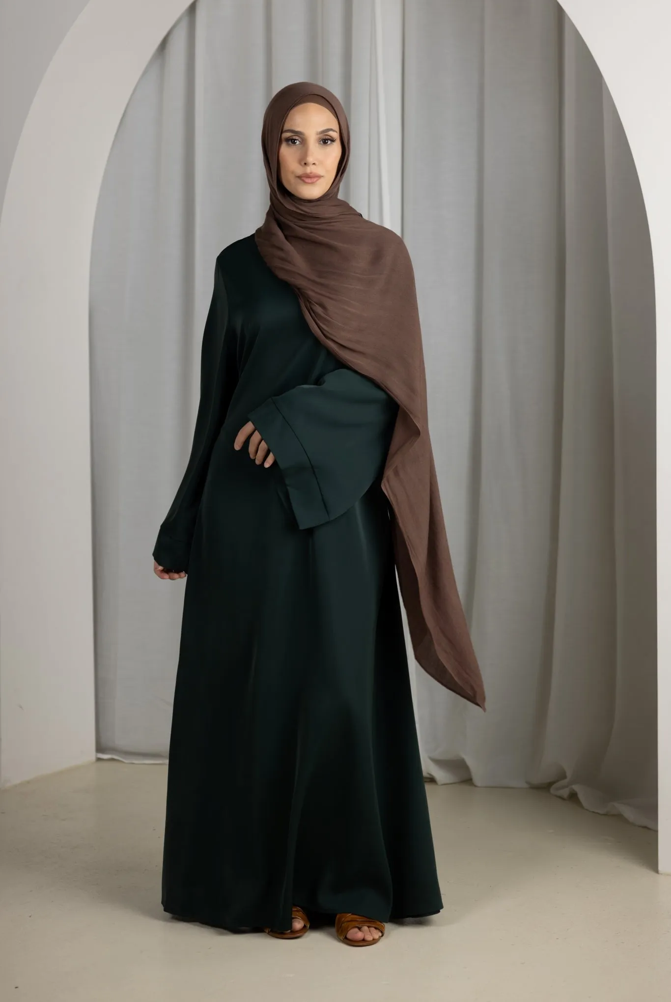 Open Sleeve Abaya  - Shades of Green