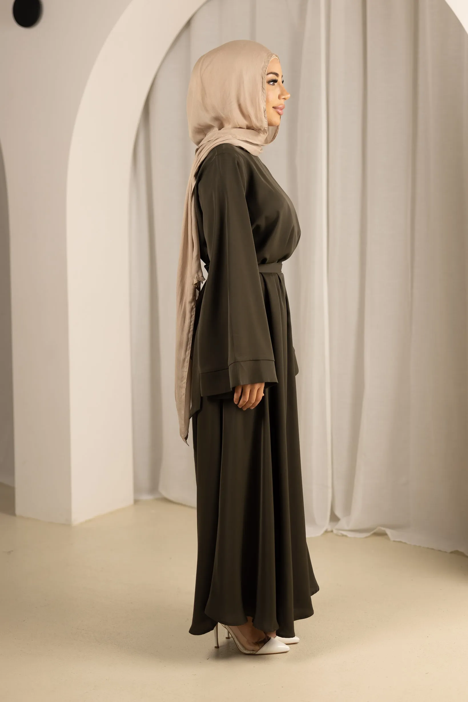 Open Sleeve Abaya  - Shades of Green