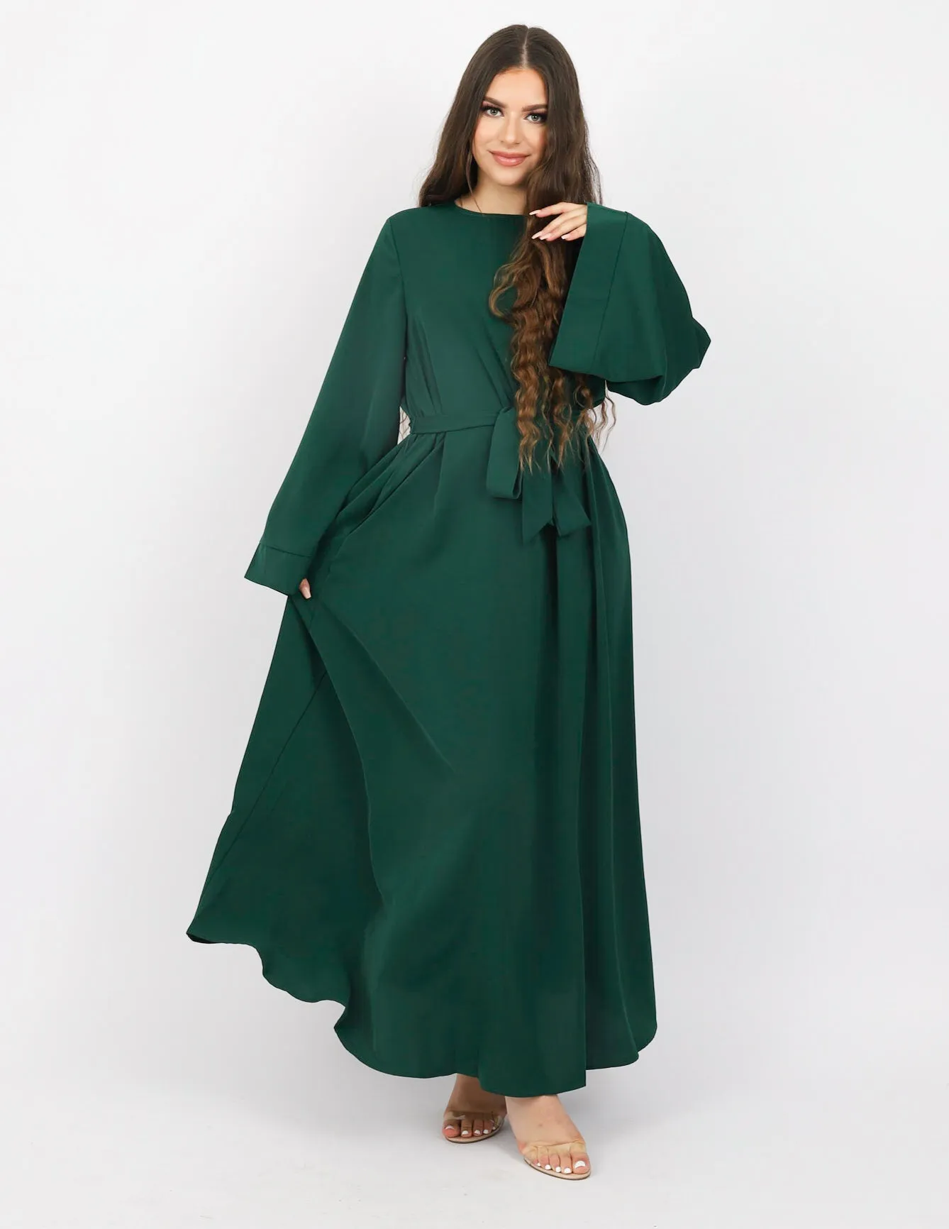 Open Sleeve Abaya  - Shades of Green