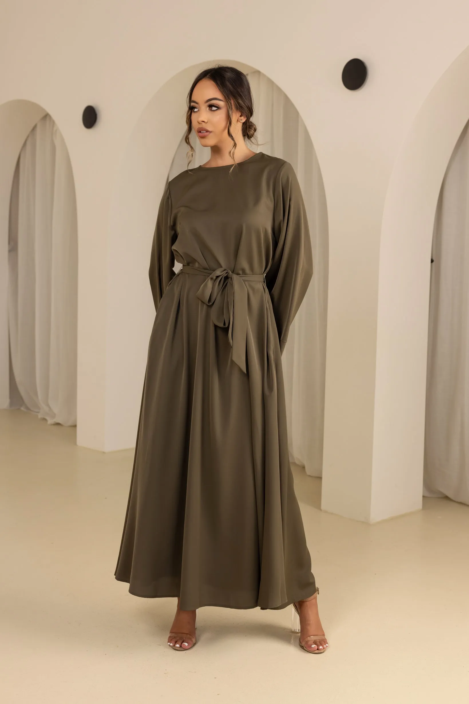 Open Sleeve Abaya  - Shades of Green