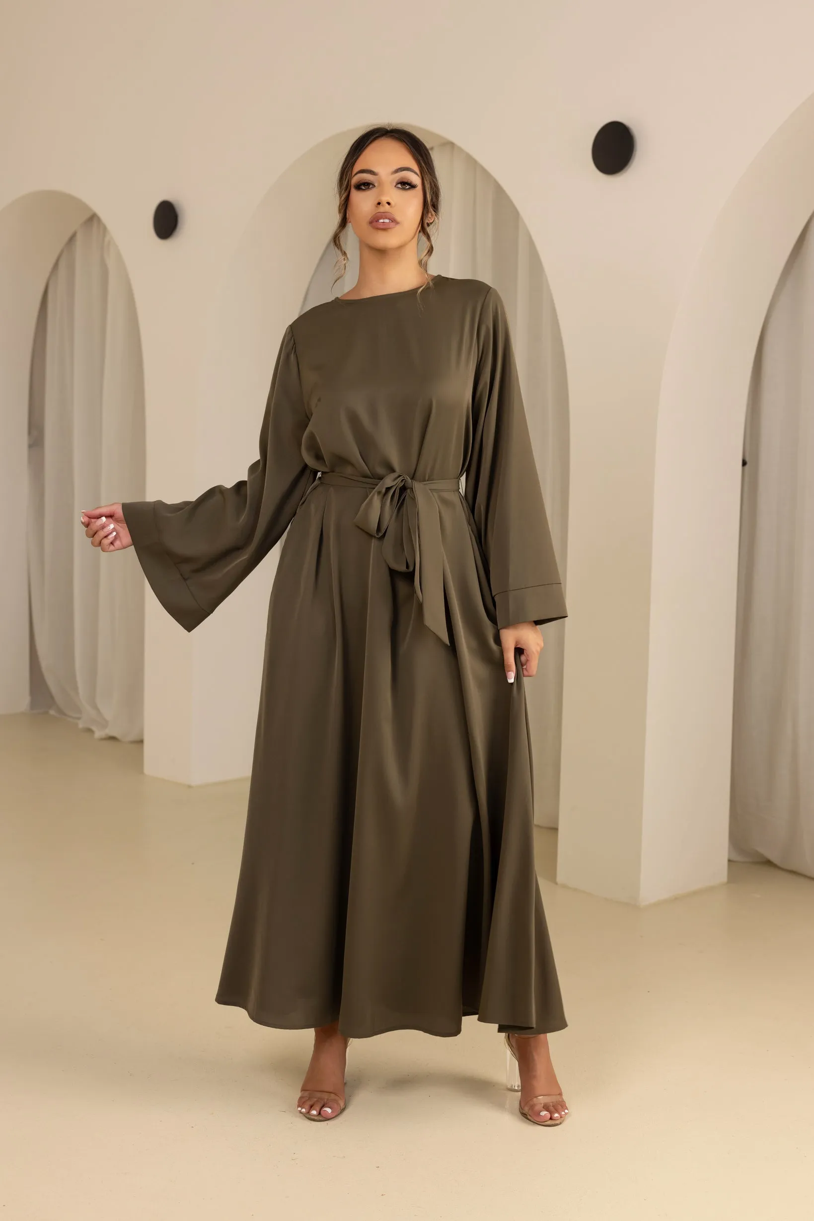 Open Sleeve Abaya  - Shades of Green