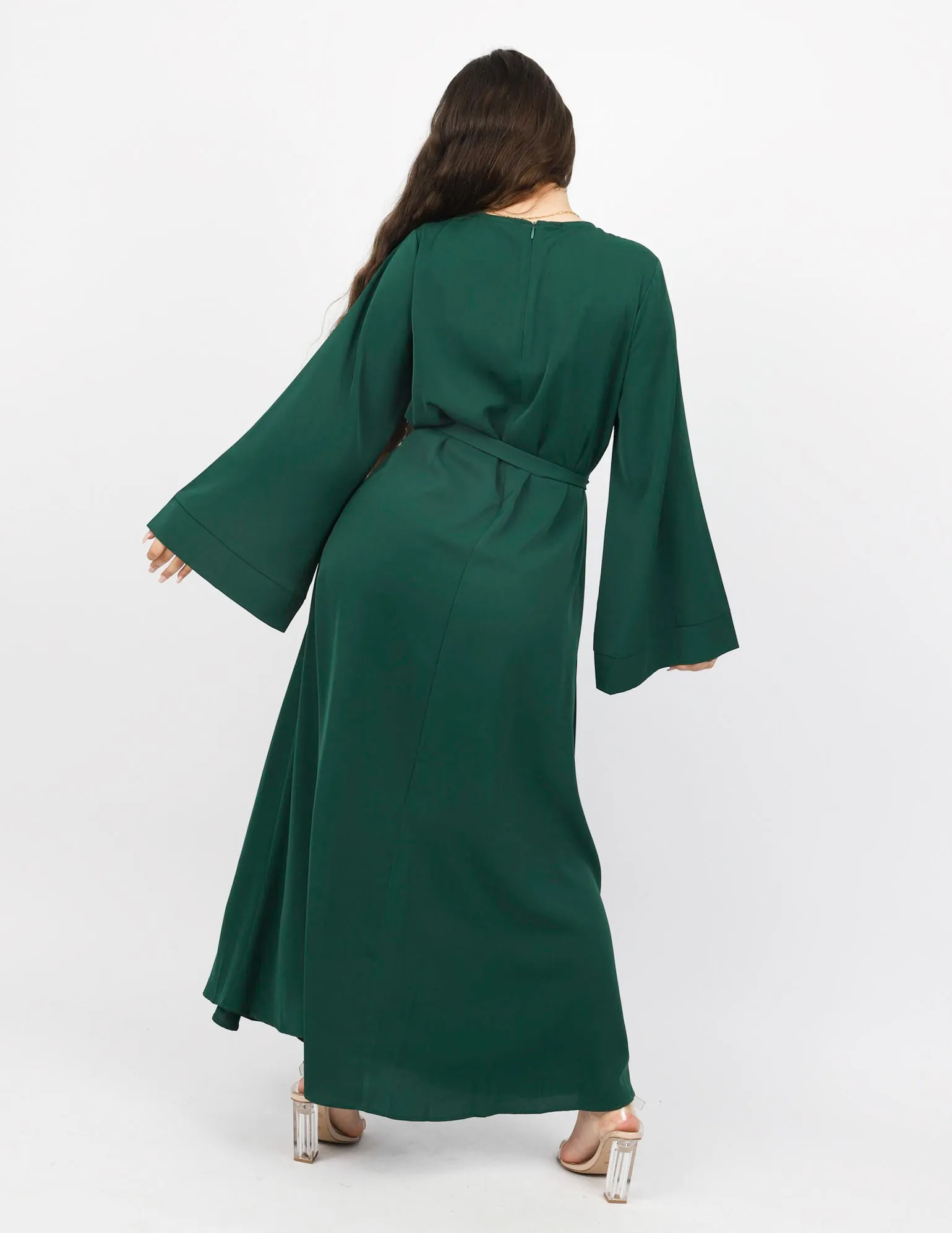 Open Sleeve Abaya  - Shades of Green