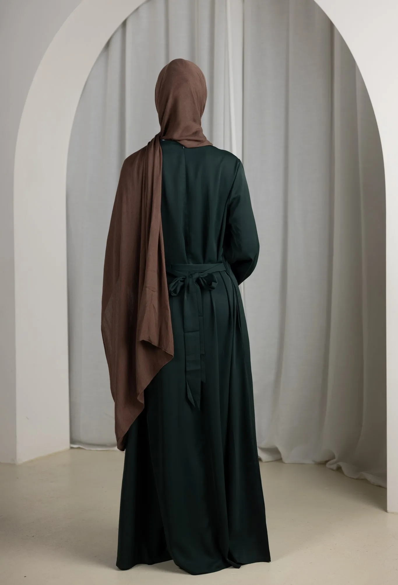 Open Sleeve Abaya  - Shades of Green