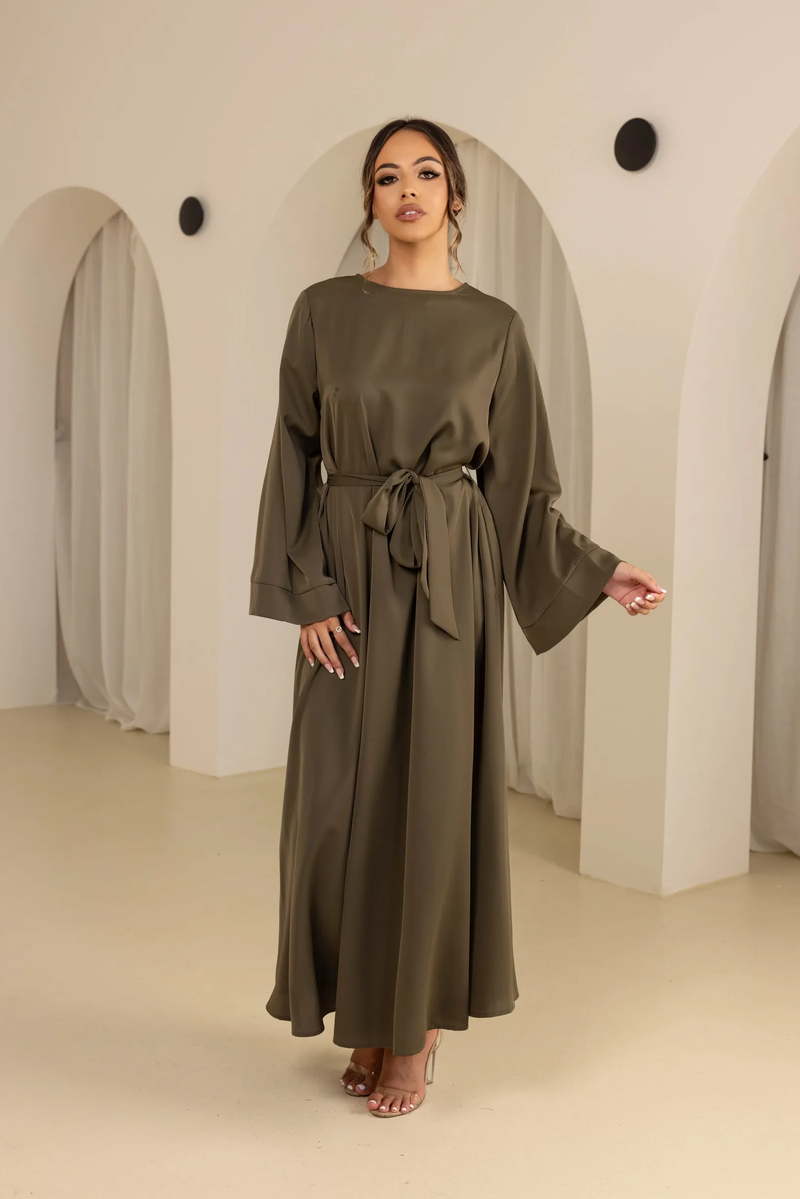 Open Sleeve Abaya  - Shades of Green