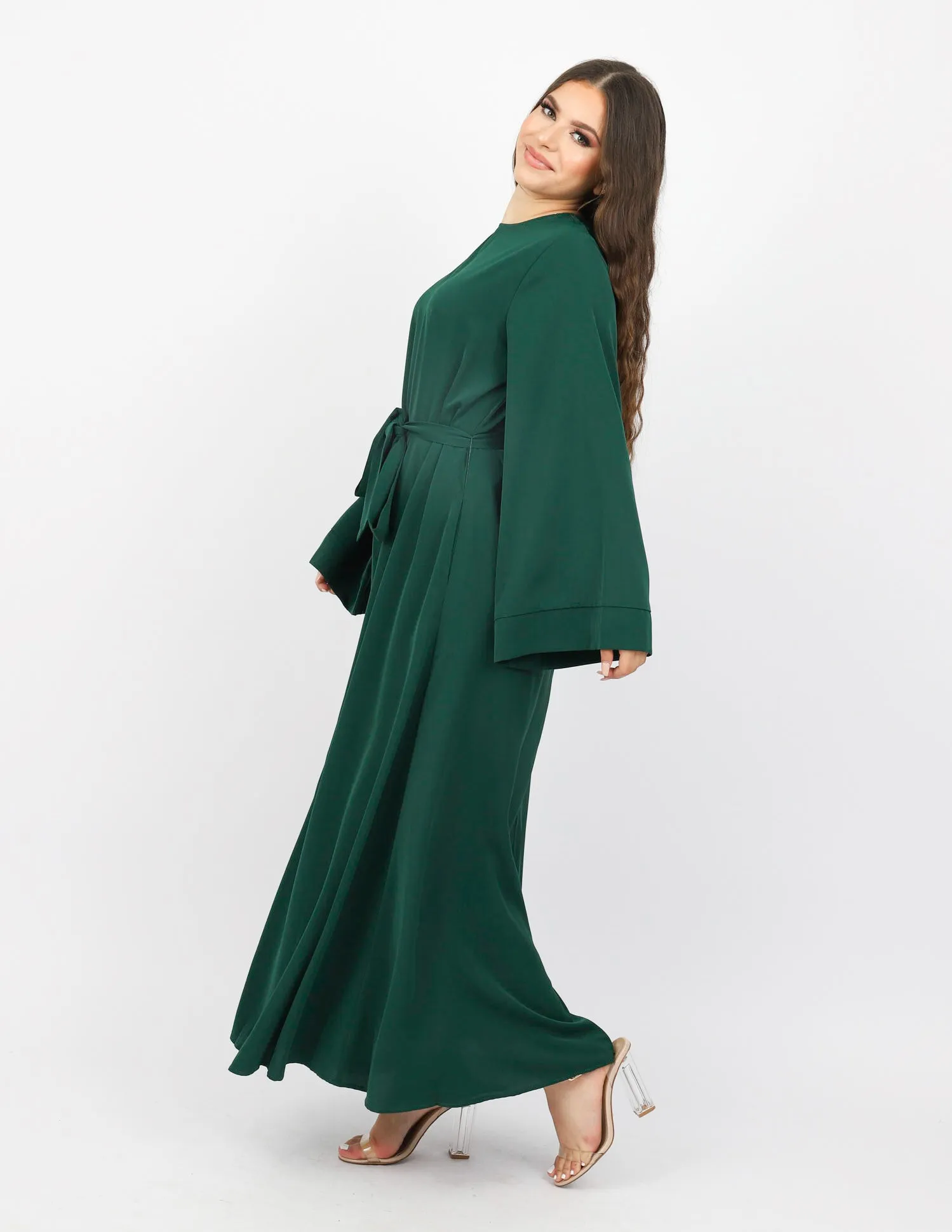 Open Sleeve Abaya  - Shades of Green