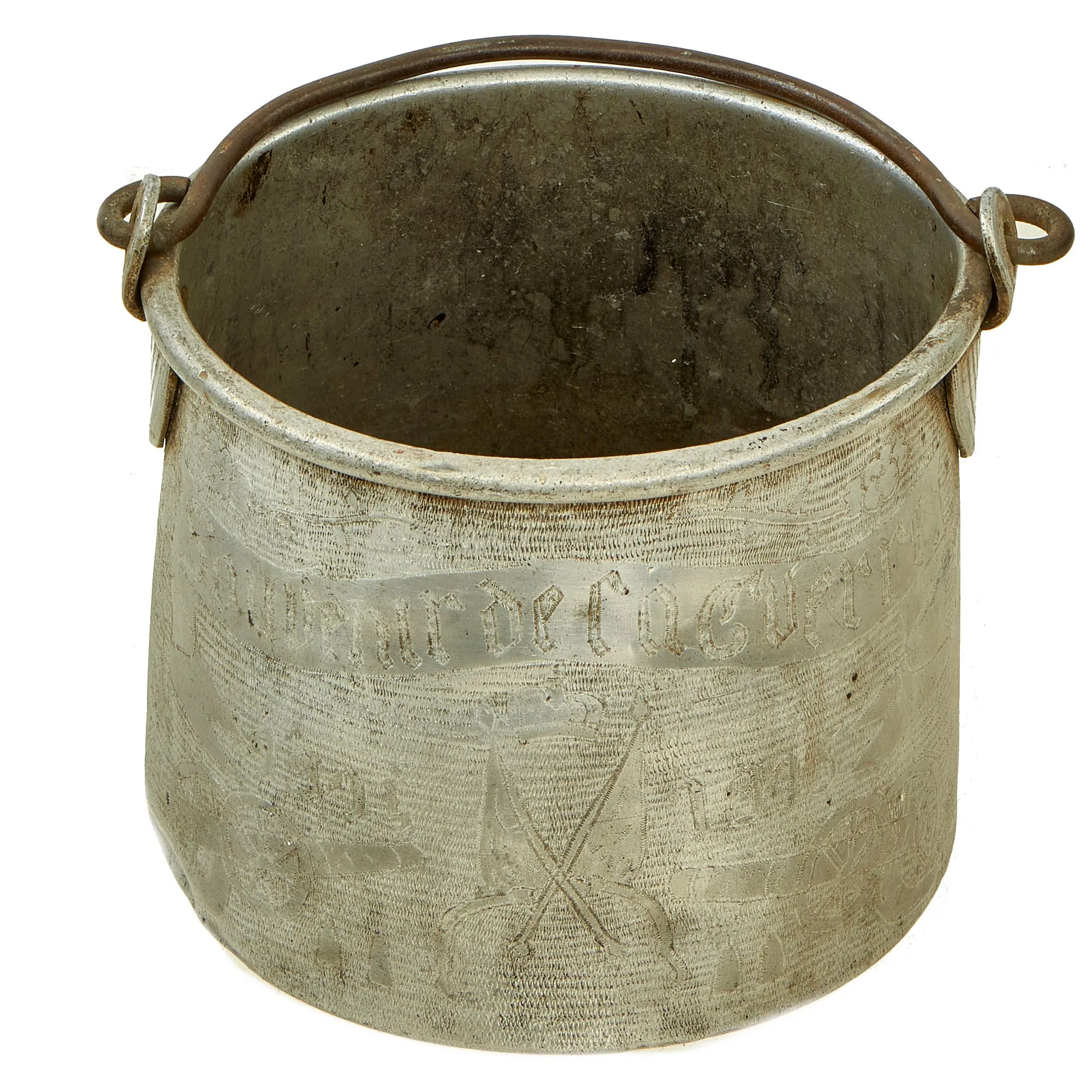 Original Belgian Engraved WWI Imperial Russian Model 1897 Mess Kit Trench Art Dated 1914 1915 - Featured In The Book “Trench Art, An Illustrated History” by Jane Kimball on Page 224