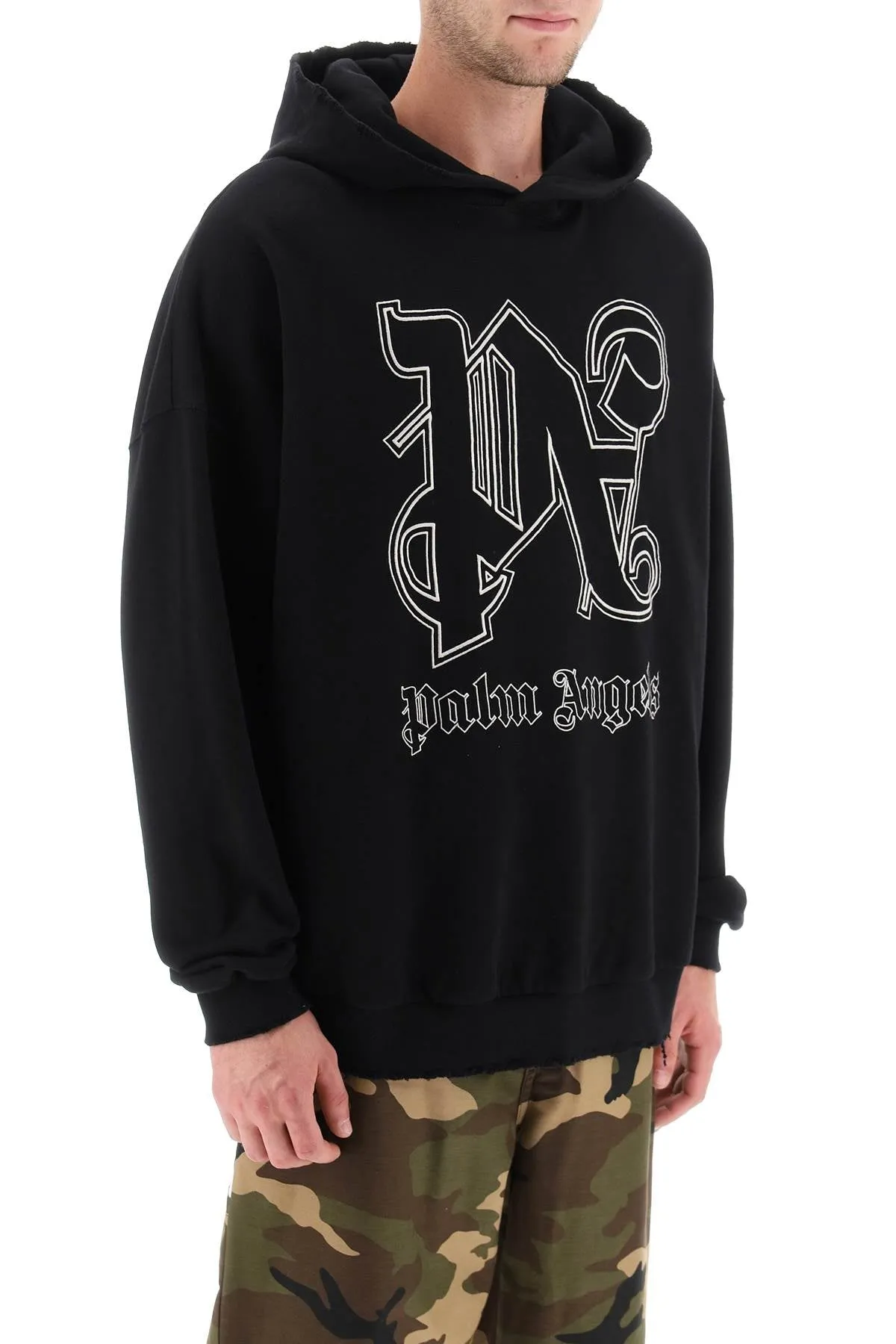 Palm angels pa monogram statement hoodie