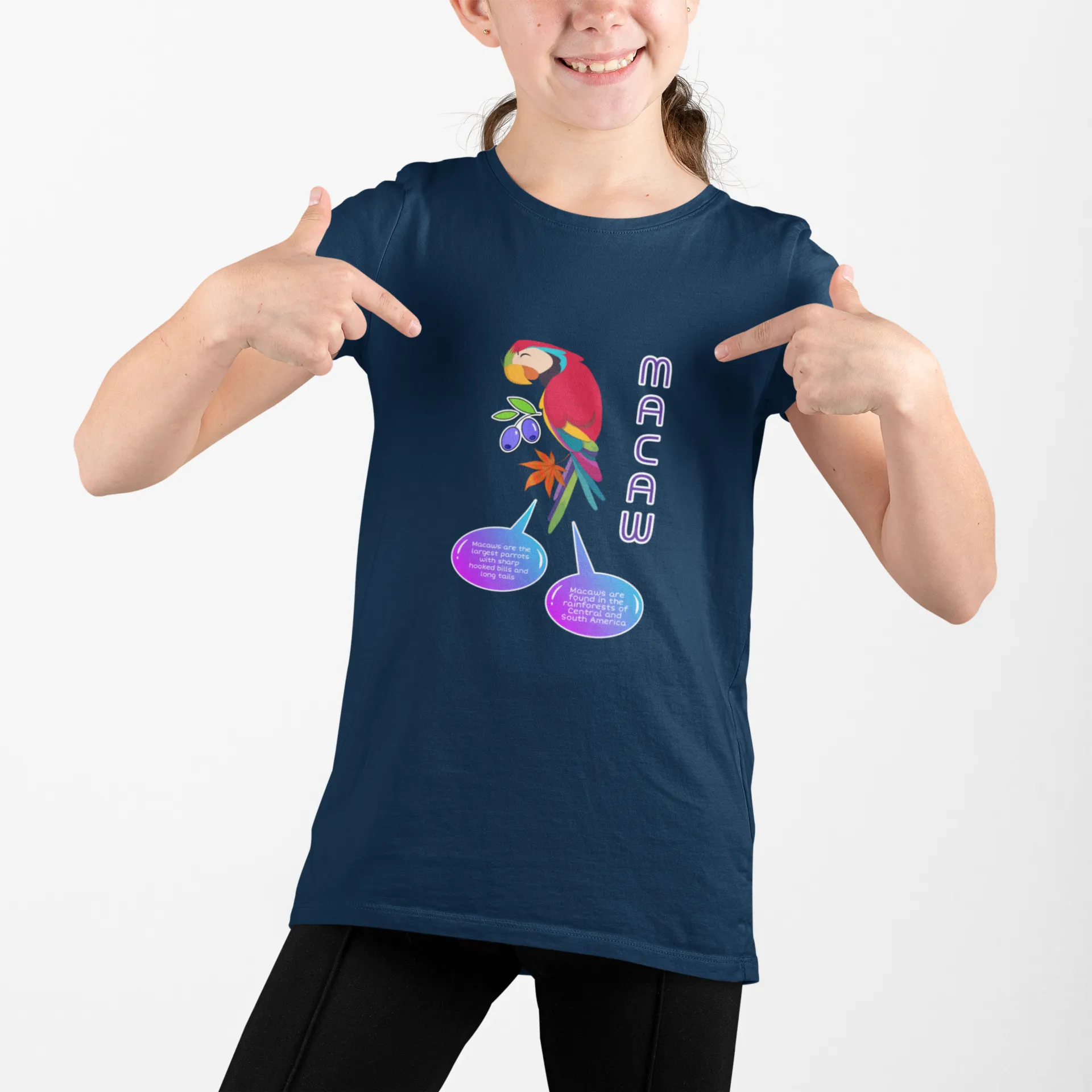 Parrot T Shirt for Girls D36