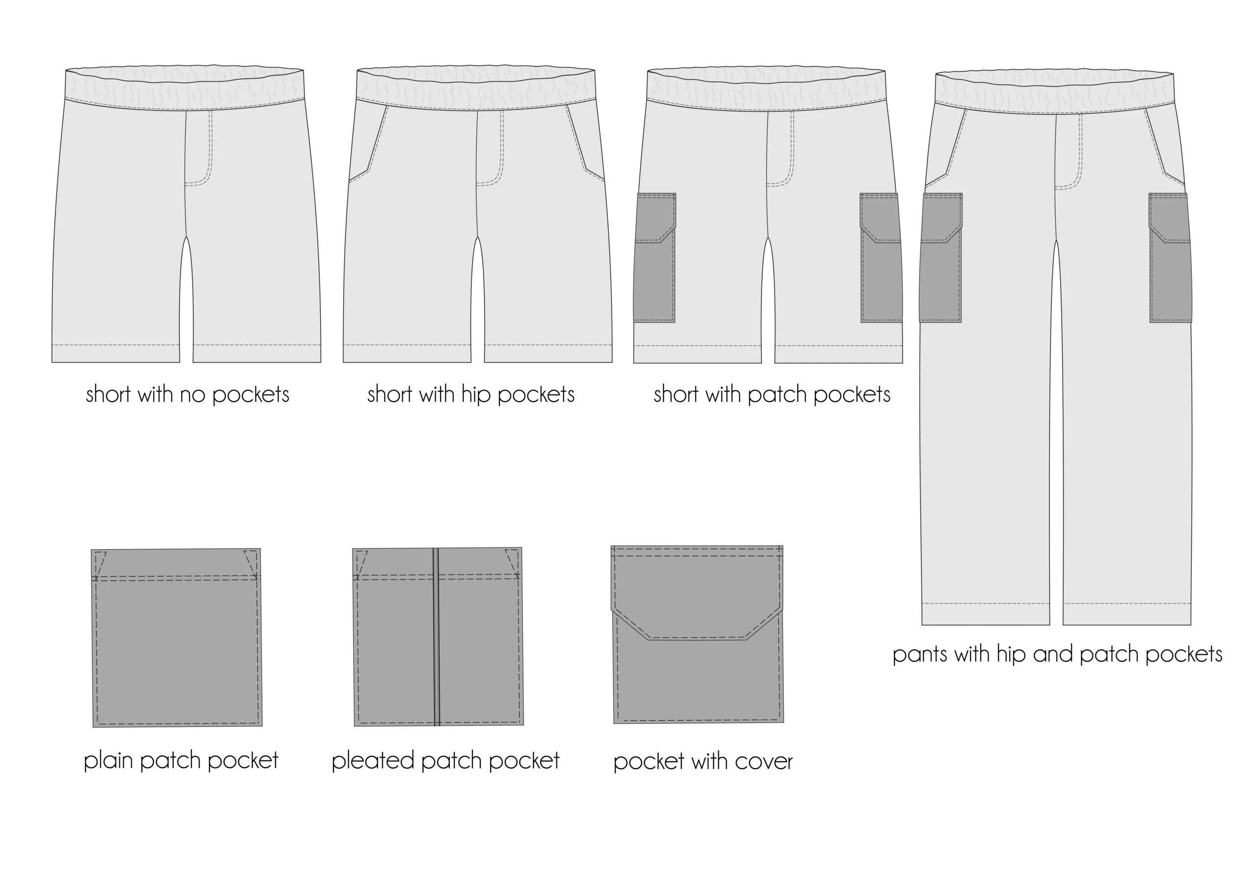 PDF Pattern - Collector Cargo Pants/Shorts - Child | Waves & Wild