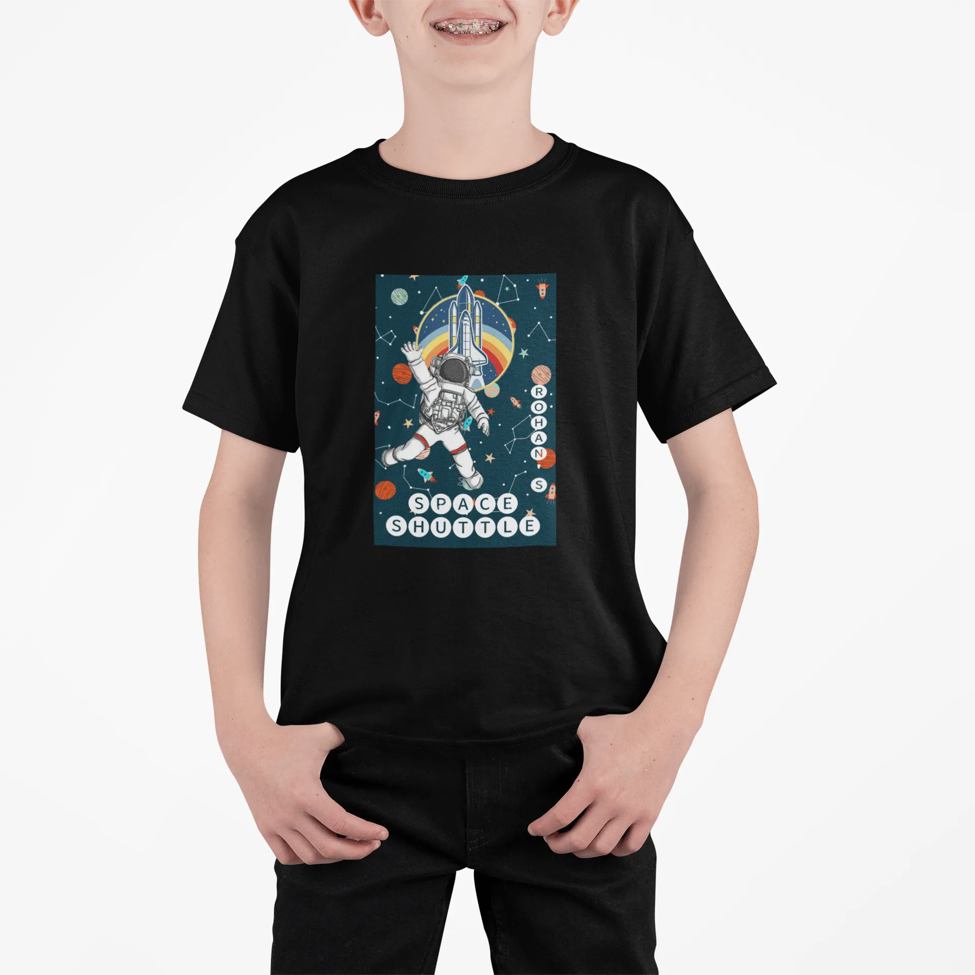 Personalized Space Shuttle T Shirt for Kids D46