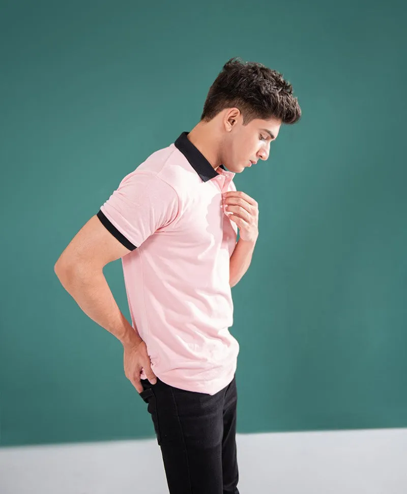 Pink with Black POLO