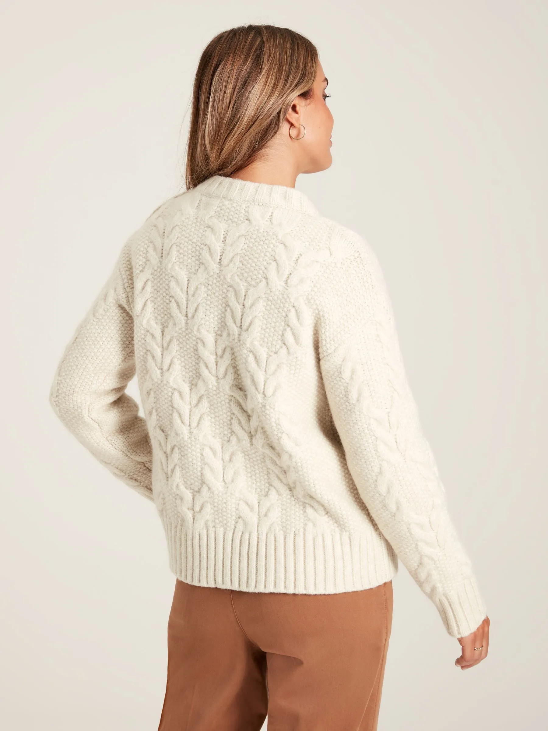 Pippa Cable Knit Jumper - Cream