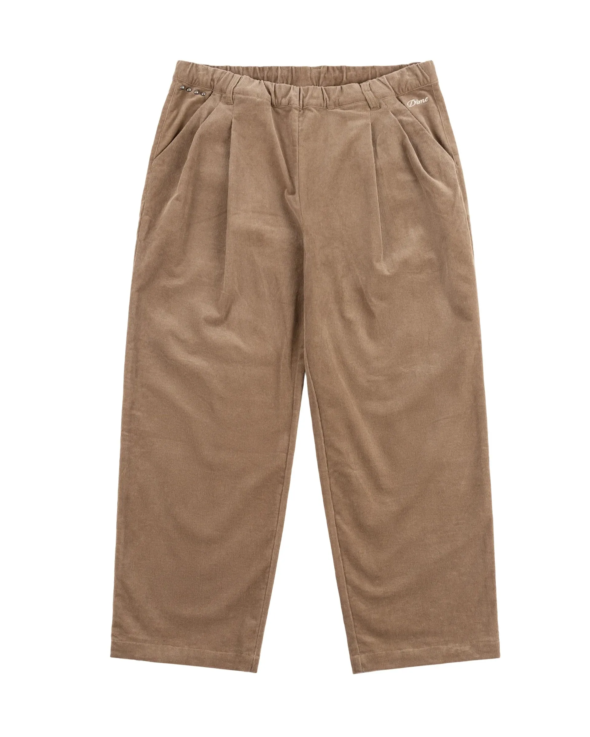 Pleated Cord Pants