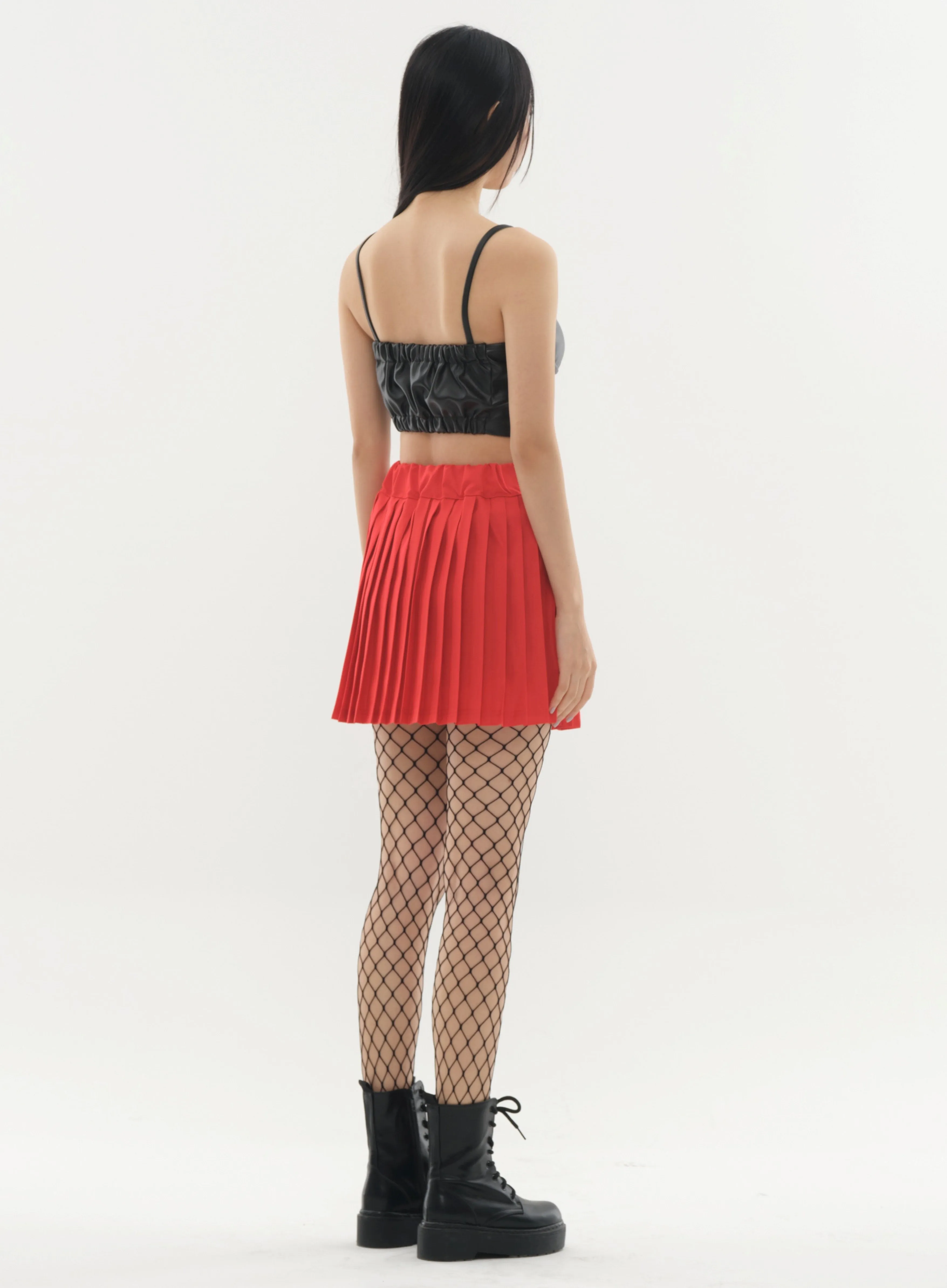 Pleated Mini Skirt with Chain #Original Kpop #121692