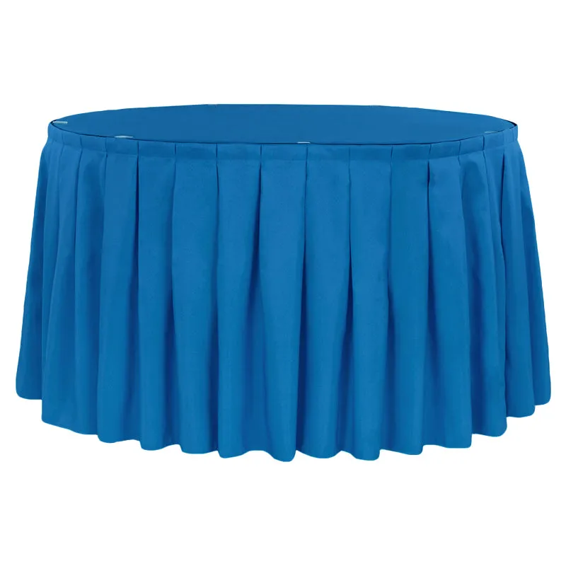 Polyester 14ft Table Skirt - Royal Blue