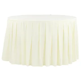 Polyester 17ft Table Skirt - Ivory