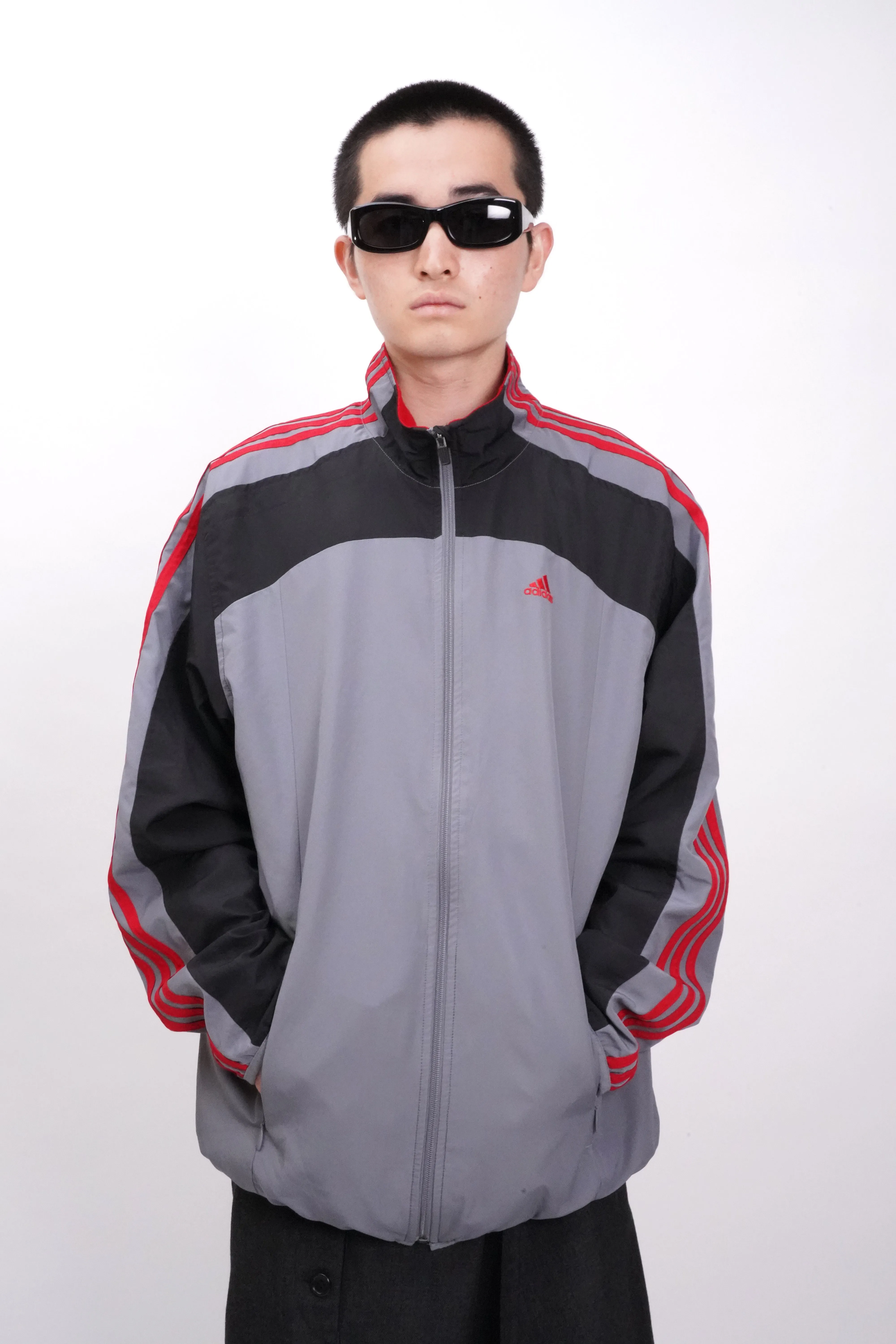 "adidas" -Polyester Track Jacket-