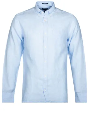 Regular Linen Shirt Button-down Capri Blue