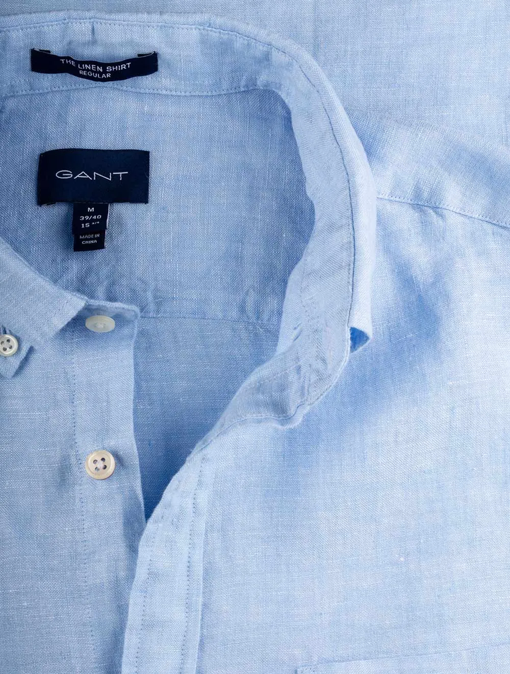 Regular Linen Shirt Button-down Capri Blue