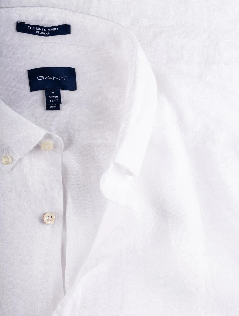 Regular Linen Shirt Button-down White