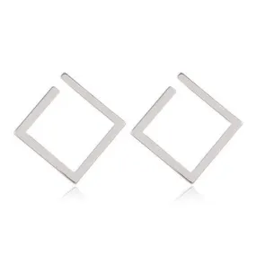 Retro Minimalist Square Earrings Irregular Stud Earrings New Exaggerated Cold Wind Fashion Earring for Women Opening Accessories