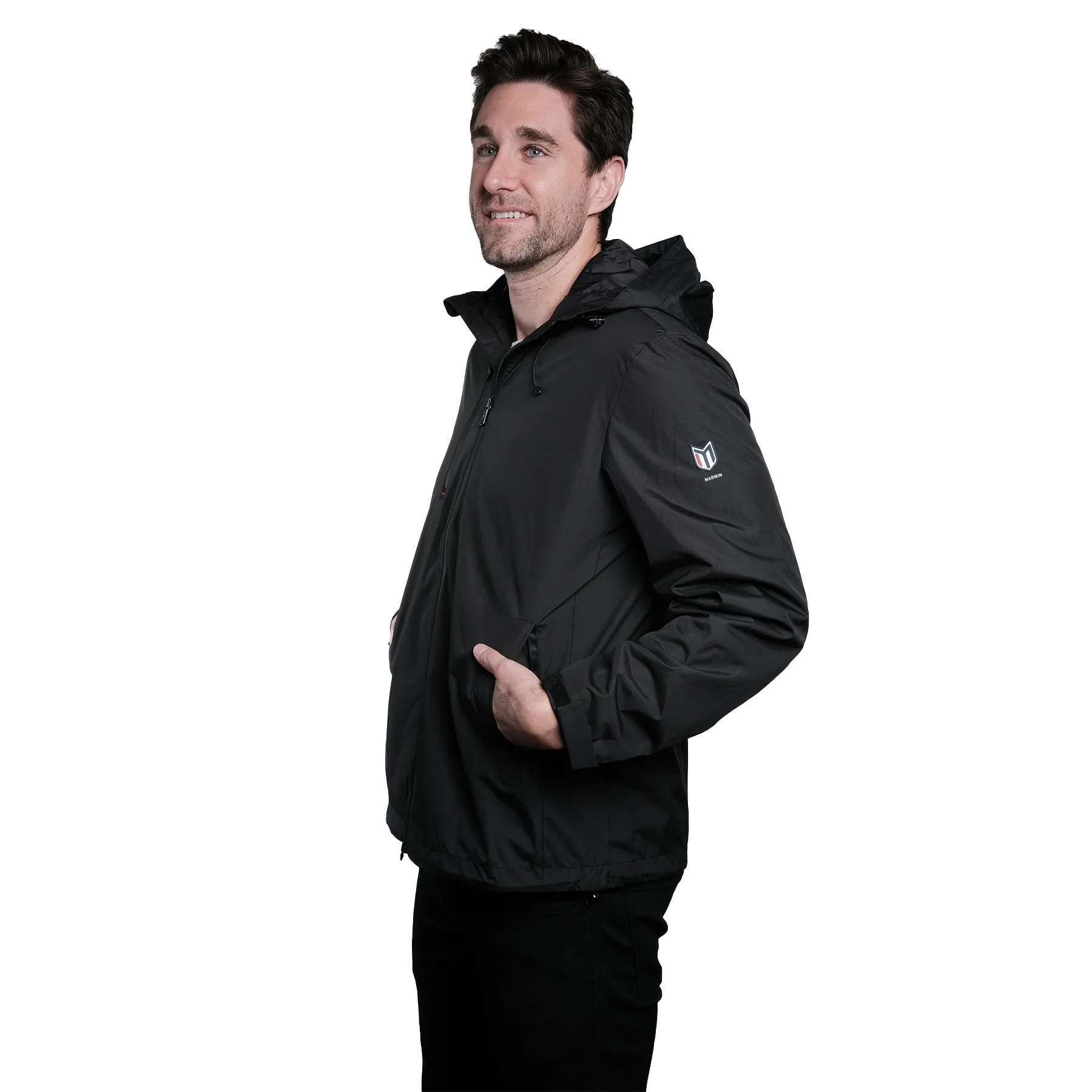 Revolver Black Men's Rain Jacket