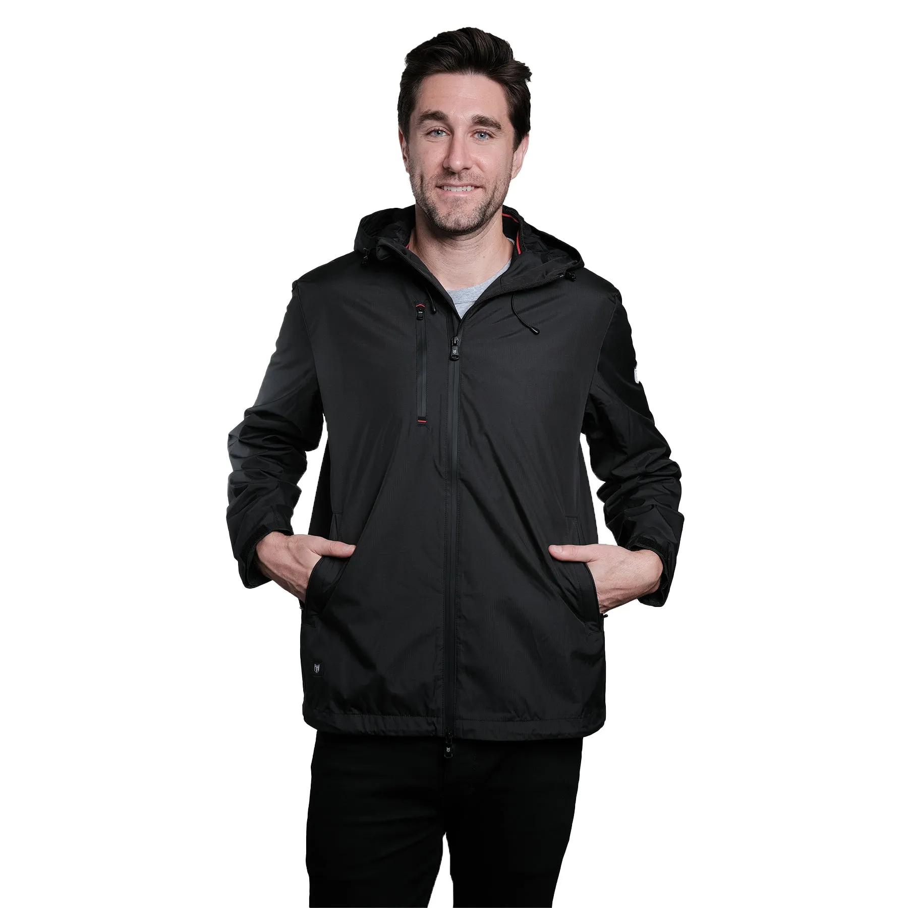 Revolver Black Men's Rain Jacket