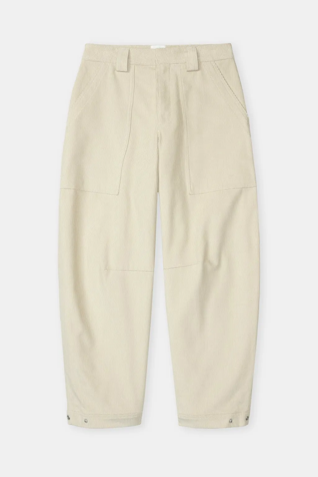 Rhannon Relaxed Corduroy Pants - Pearl Beige