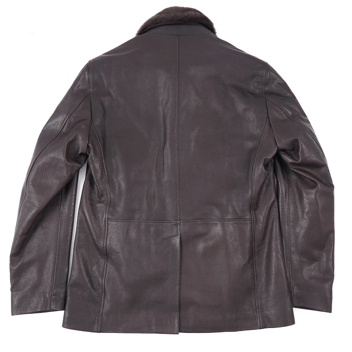 Rifugio Lamb Leather Jacket with Shearling Collar