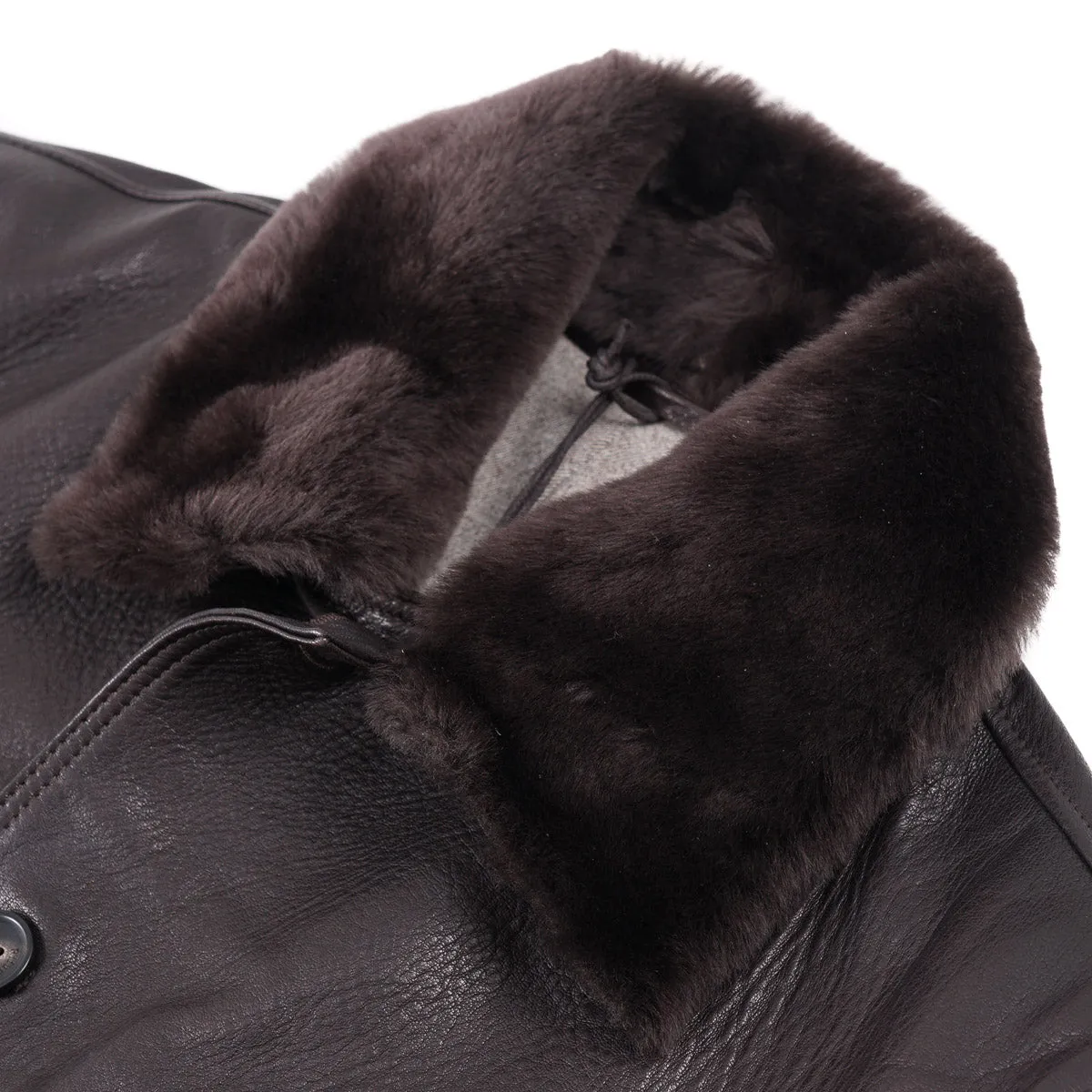 Rifugio Lamb Leather Jacket with Shearling Collar