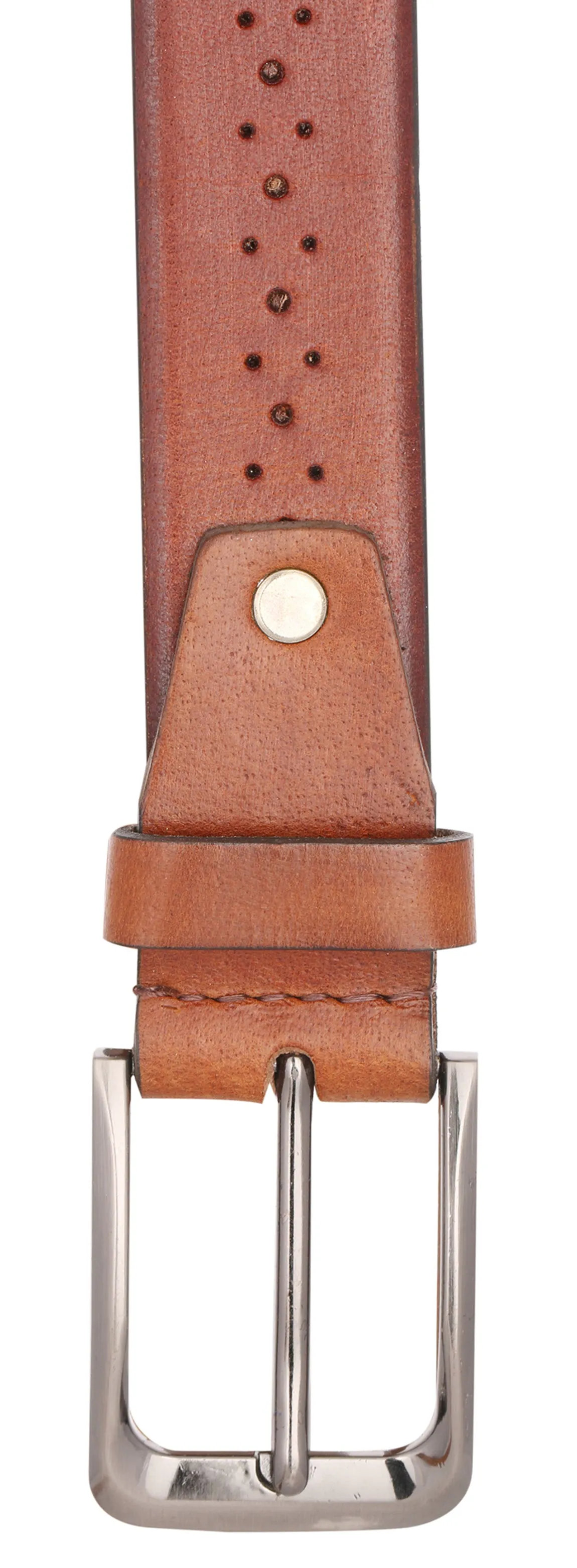 RL Dark Tan Hole Punched Semi Formal Belt